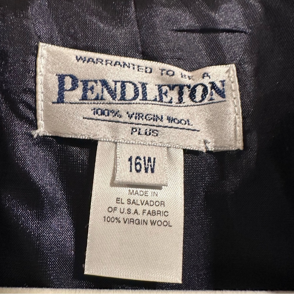 Pendleton Women's Gray Plaid Two Button Blazer 16… - image 2